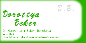 dorottya beker business card